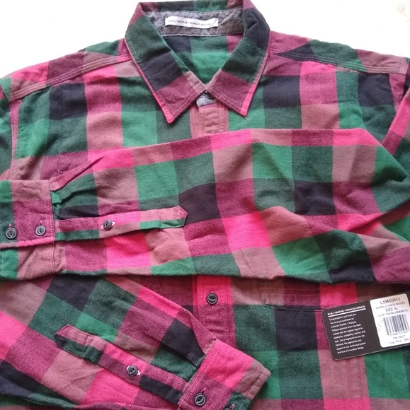 Marithe Girbaud Francois NWT Buffalo Check Flannel - Picture 8 of 13